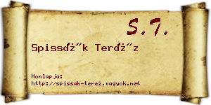 Spissák Teréz névjegykártya